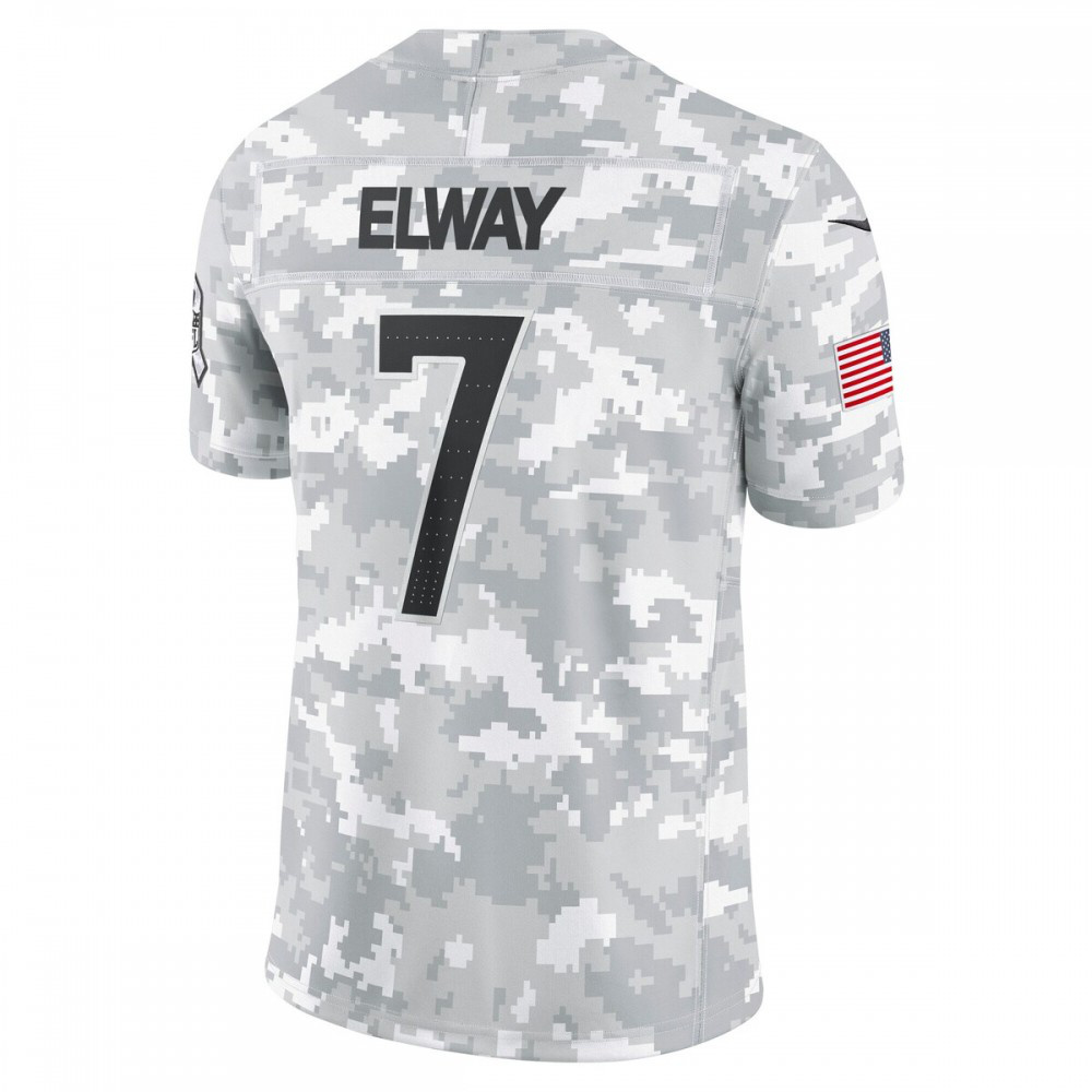 John Elway Denver Broncos Nike 2024 Salute to Service Retired Player Limited Jersey - Arctic Camo-FF04   NFL 