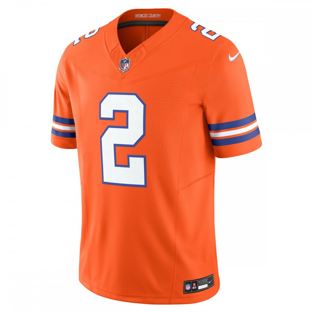 Patrick Surtain II Denver Broncos Nike Alternate Mile High Collection 1977 Throwback Vapor F.U.S.E. Limited Jersey - Orange-FF04   NFL 