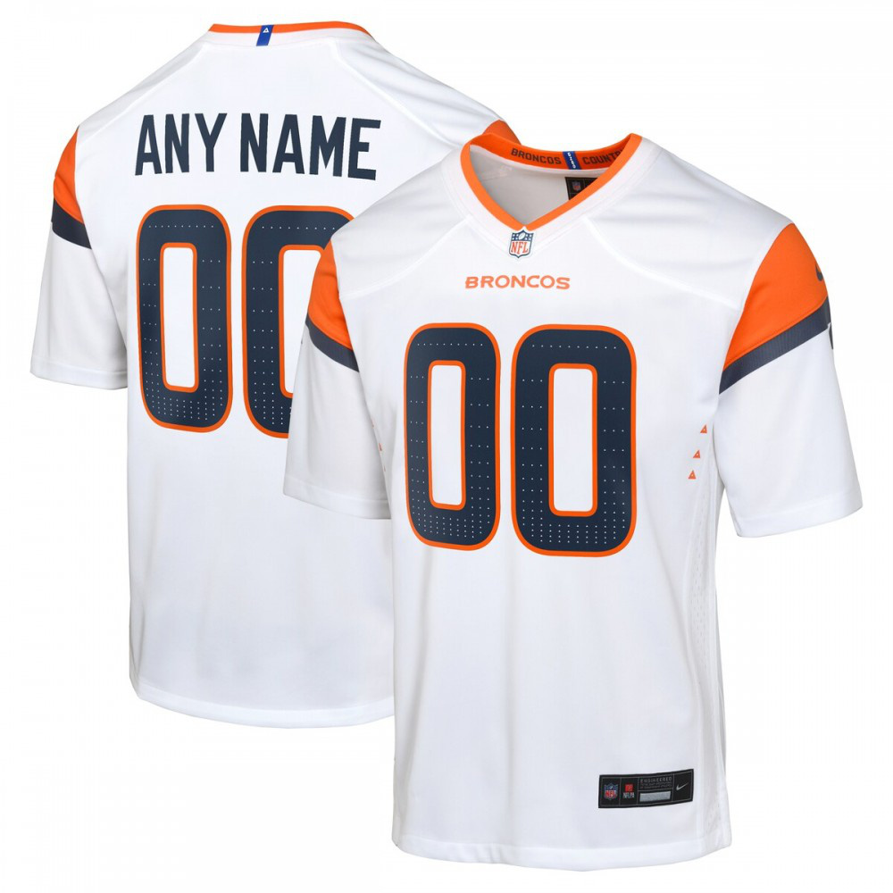 Denver Broncos Nike Youth Custom Game Jersey - White-FF04   NFL 