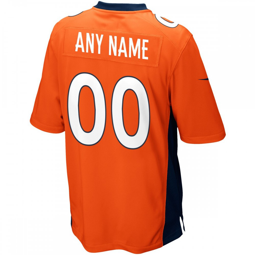 Denver Broncos Nike Custom Game Jersey - Orange-FF04   NFL 