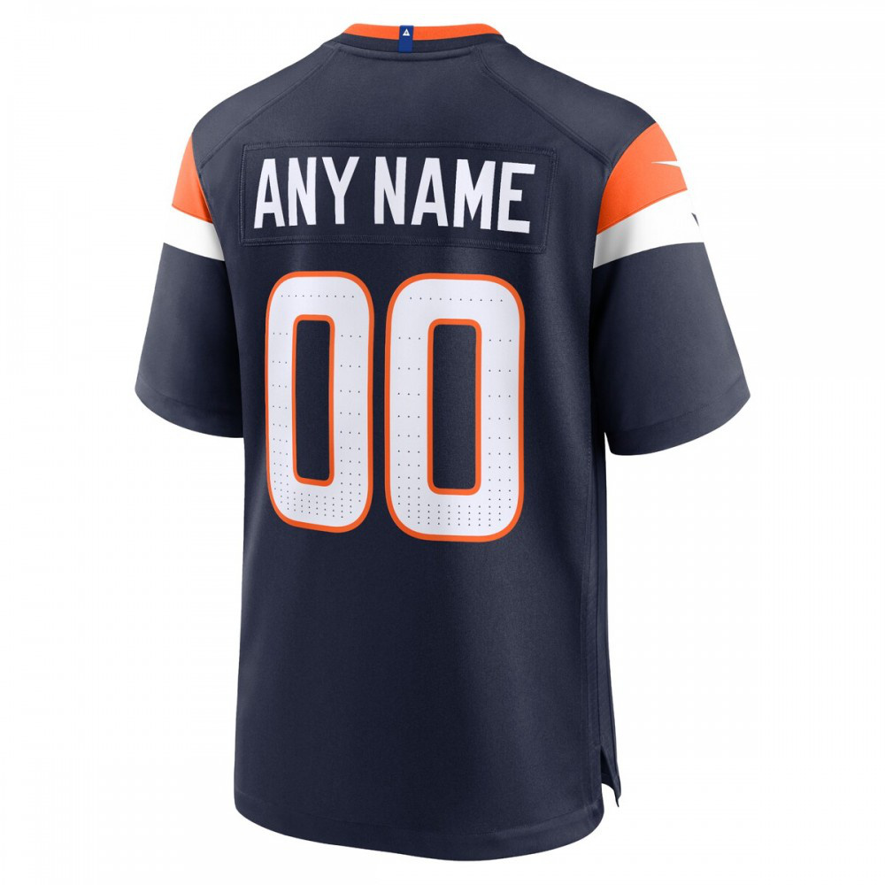 Denver Broncos Nike Alternate Custom Game Jersey - Navy-FF04   NFL 