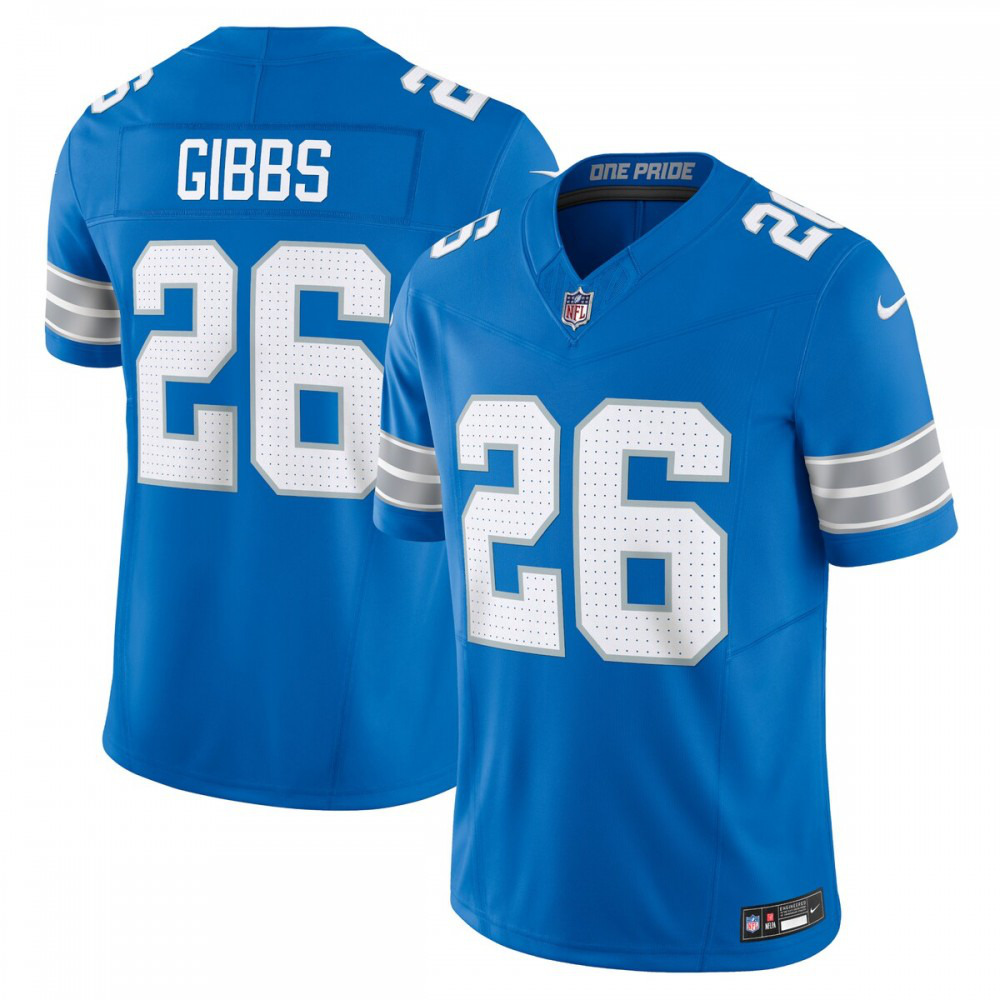 Jahmyr Gibbs Detroit Lions Nike Vapor F.U.S.E. Limited Jersey - Blue-FF04   NFL 