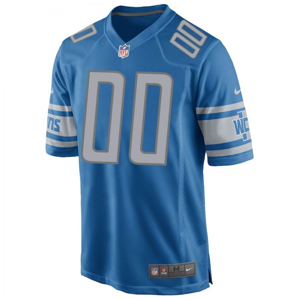 Detroit Lions Nike Custom Game Jersey - Blue-FF04   NFL 
