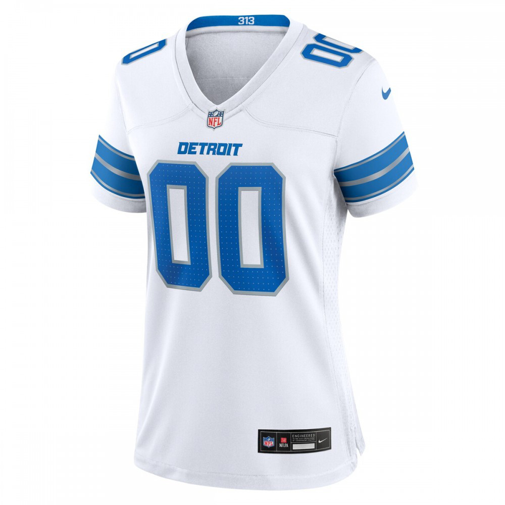 Detroit Lions Nike Women's Custom Game Jersey - White-FF04   NFL 