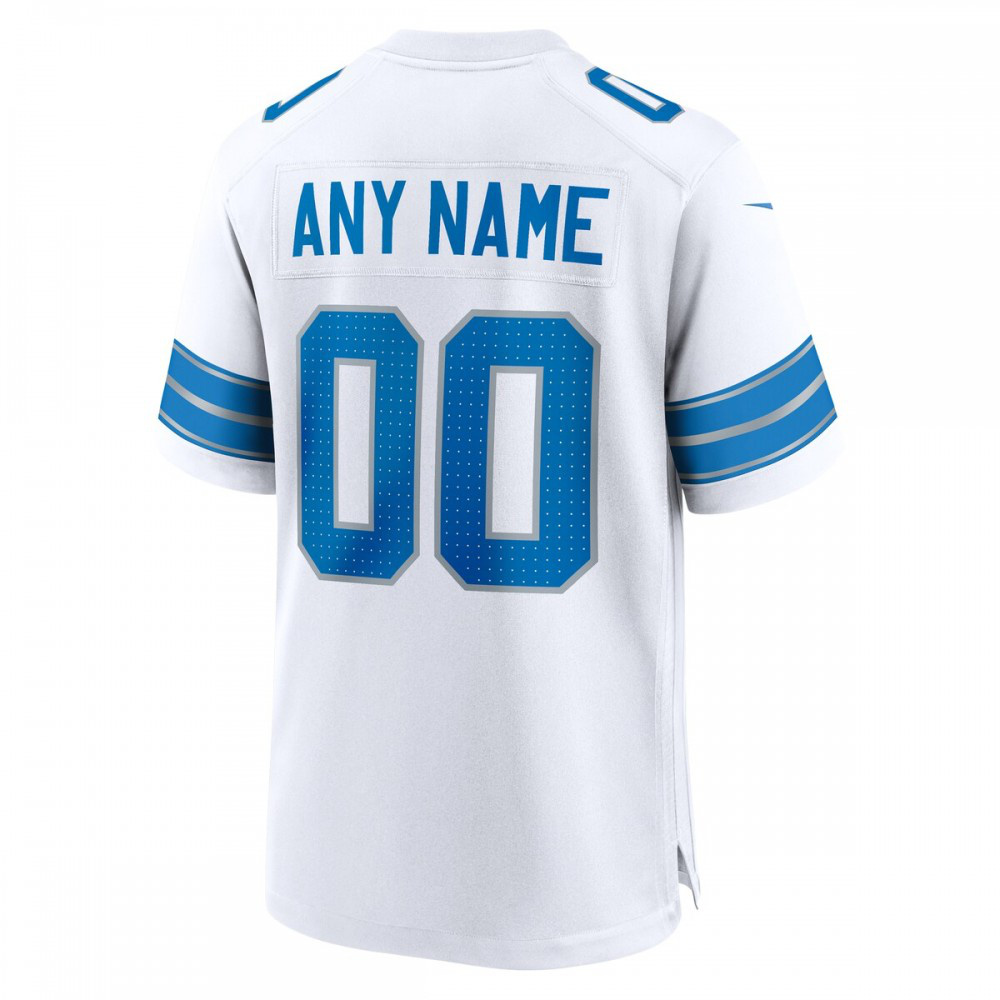 Detroit Lions Nike Custom Game Jersey - White-FF04   NFL 
