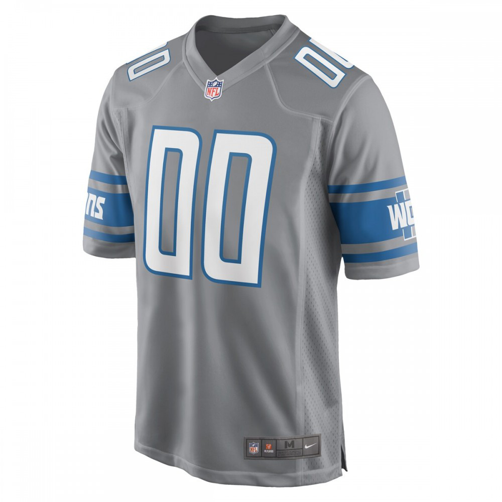Detroit Lions Nike Alternate Custom Game Jersey - Gray-FF04   NFL 
