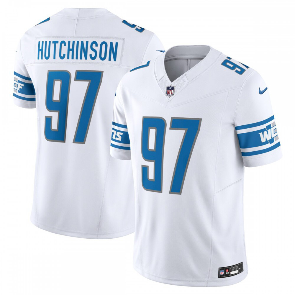 Aidan Hutchinson Detroit Lions Nike Vapor F.U.S.E. Limited Jersey - White-FF04   NFL 