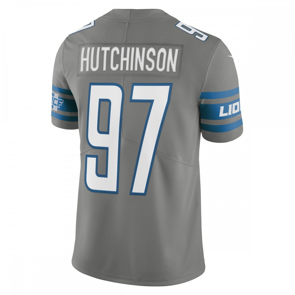Aidan Hutchinson Detroit Lions Nike Alternate Team Vapor Limited Jersey - Steel-FF04   NFL 