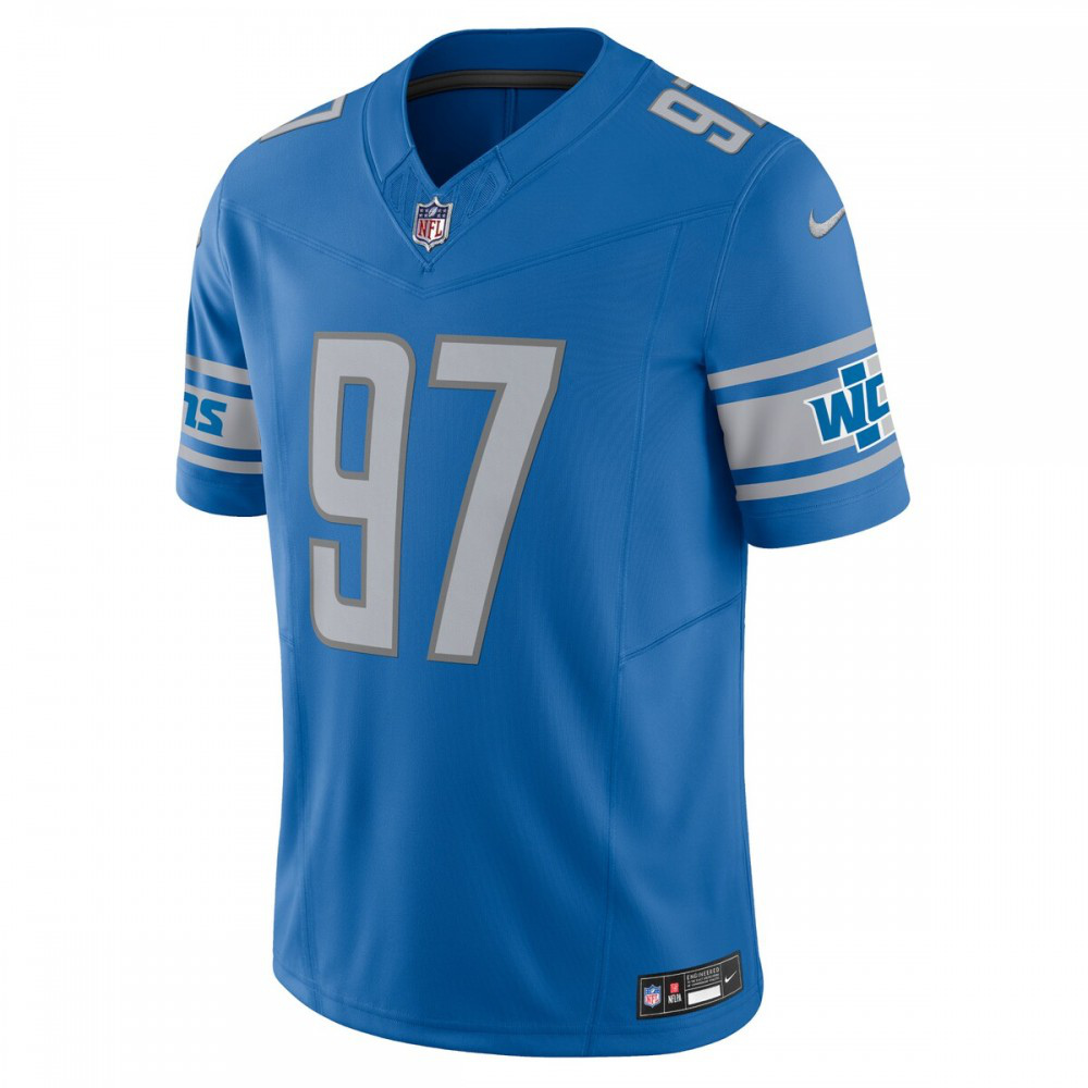 Aidan Hutchinson Detroit Lions Nike Vapor F.U.S.E. Limited Jersey - Blue-FF04   NFL 