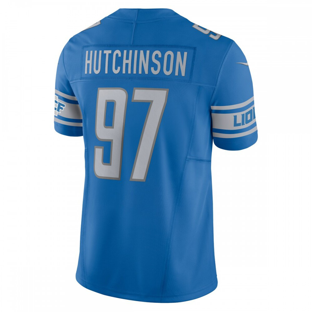Aidan Hutchinson Detroit Lions Nike Vapor F.U.S.E. Limited Jersey - Blue-FF04   NFL 