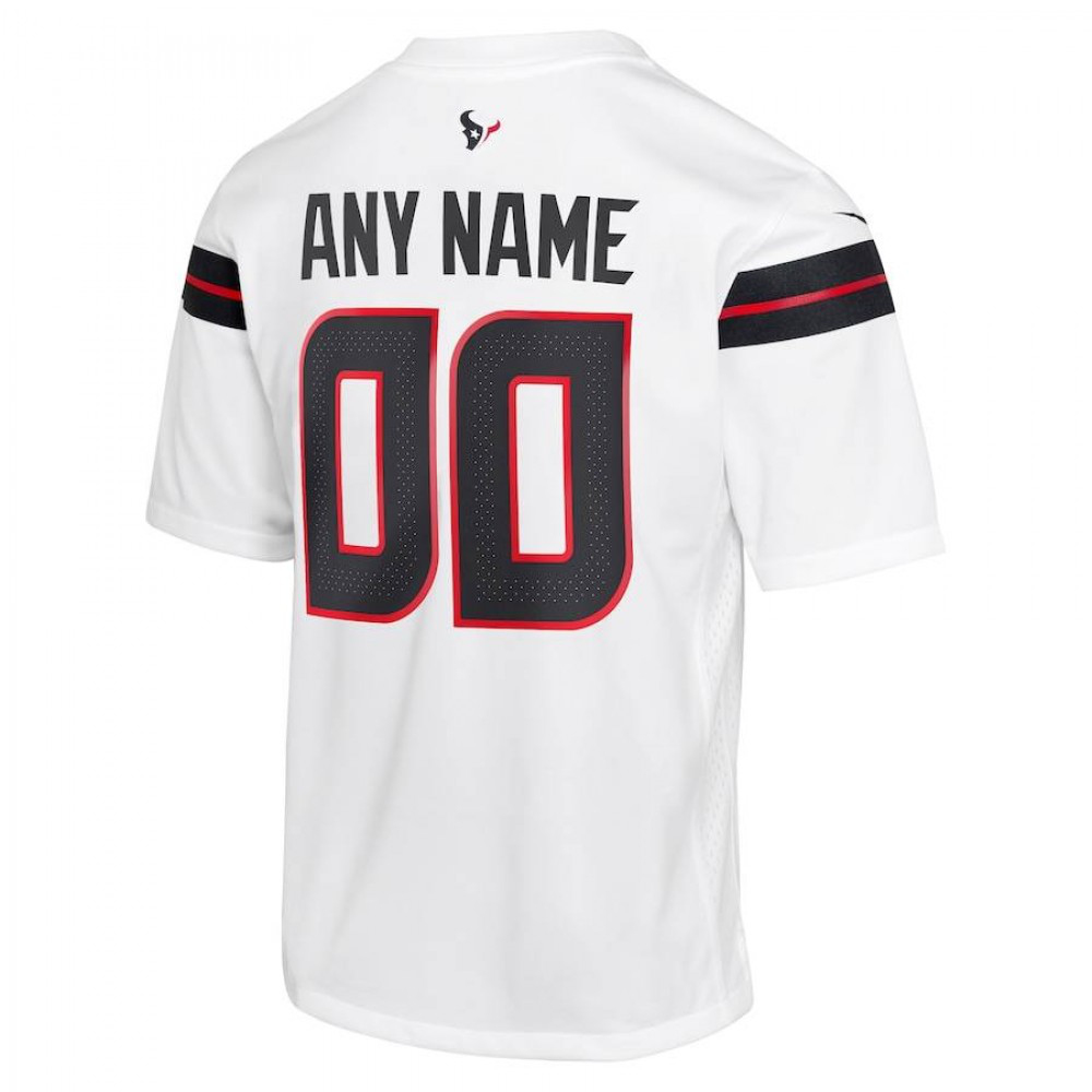 Houston Texans Nike Road Youth Custom Jersey - White-FF04   NFL 