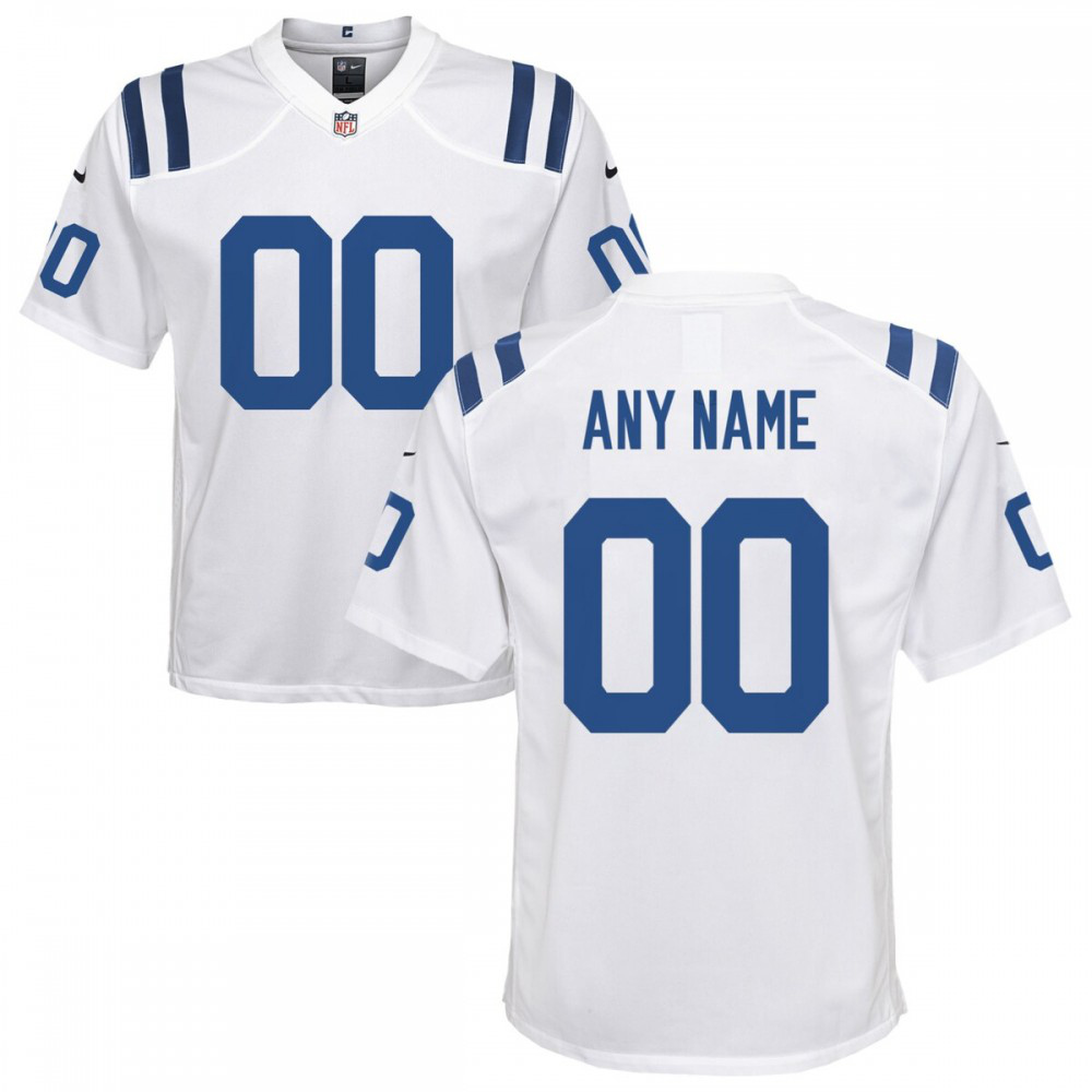 Nike Indianapolis Colts Youth Custom Game Jersey - White-FF04   NFL 