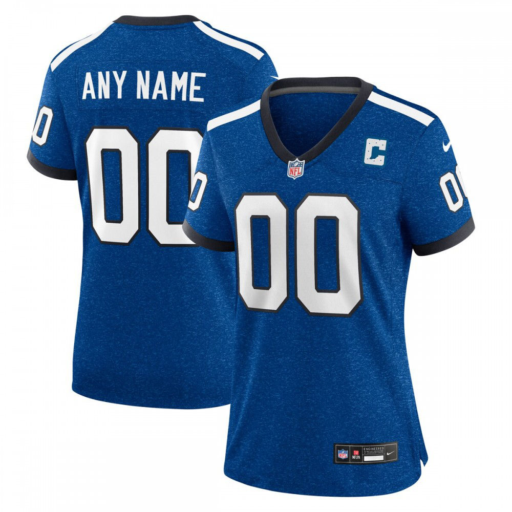Indianapolis Colts Nike Women's Indiana Nights Alternate Custom Game Jersey - Royal-FF04   NFL 