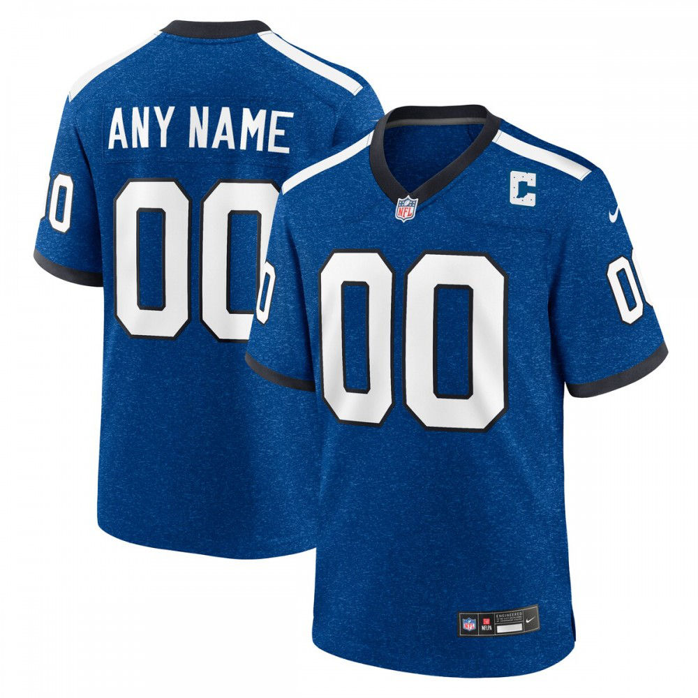 Indiana Nights Indianapolis Colts Nike Alternate Custom Game Jersey - Blue-FF04   NFL 