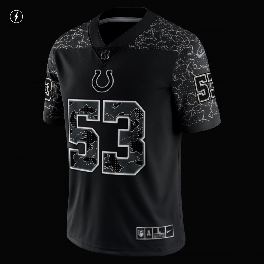 Shaquille Leonard Indianapolis Colts Nike RFLCTV Limited Jersey - Black-FF04   NFL 