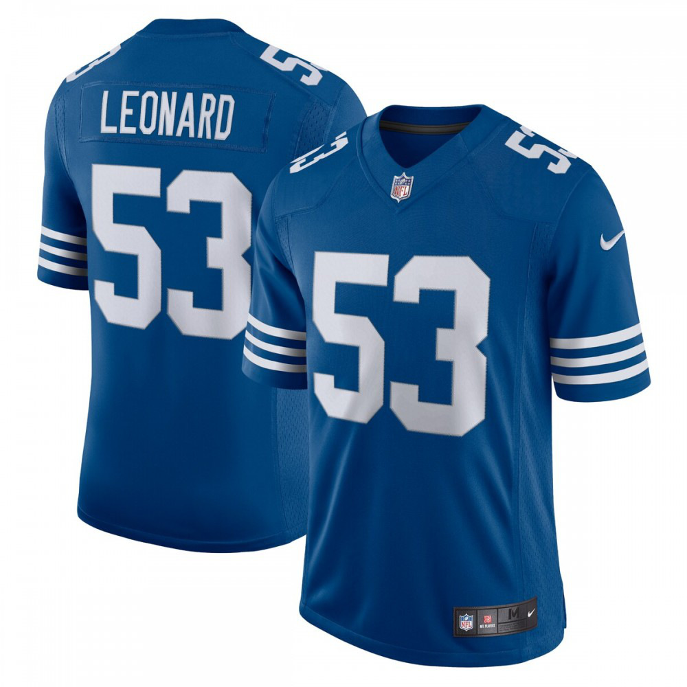 Men's Nike Darius Leonard Royal Indianapolis Colts Alternate Vapor Limited Jersey-FF04   NFL 