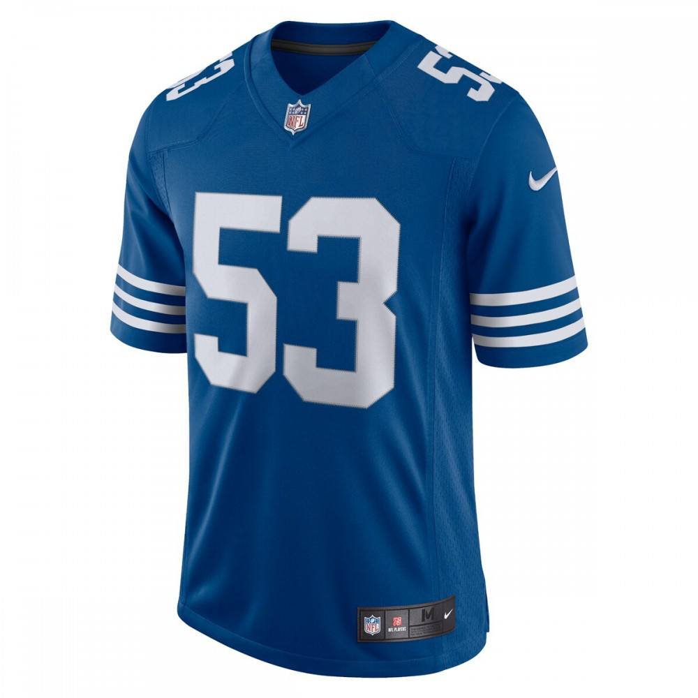 Men's Nike Darius Leonard Royal Indianapolis Colts Alternate Vapor Limited Jersey-FF04   NFL 