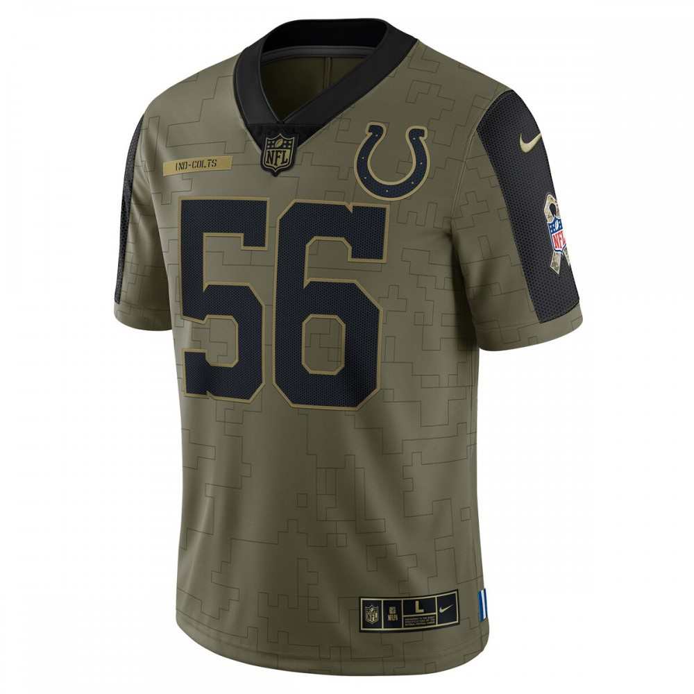 Quenton Nelson Indianapolis Colts Nike 2021 Salute To Service Limited Player Jersey - Olive-FF04   NFL 