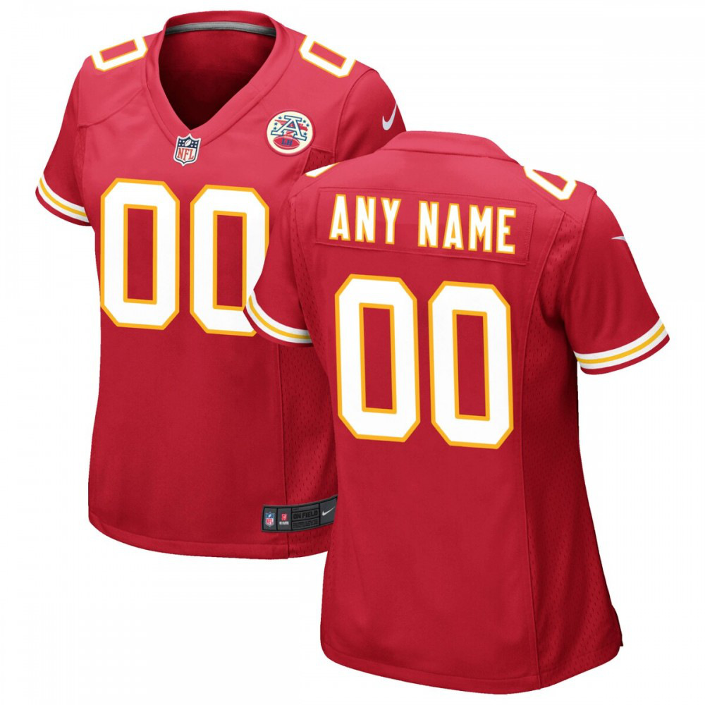Kansas City Chiefs Nike Women's Custom Game Jersey - Red-FF04   NFL 