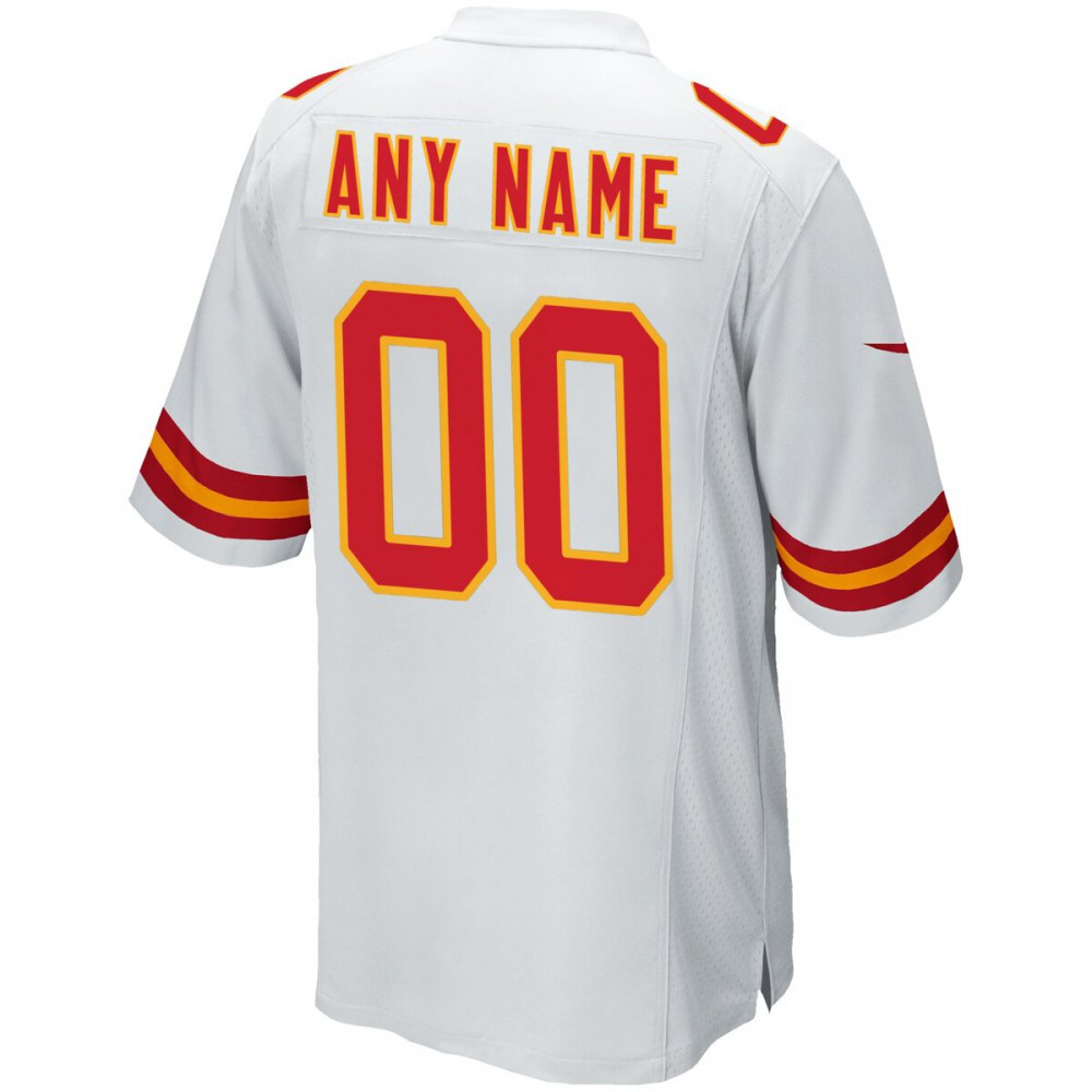 Kansas City Chiefs Nike Custom Game Jersey - White-FF04   NFL 