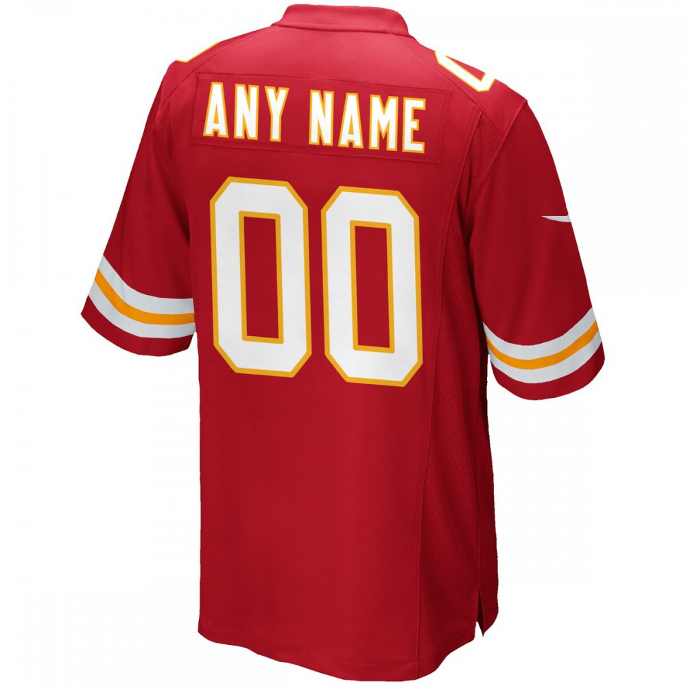 Kansas City Chiefs Nike Custom Game Jersey - Red-FF04   NFL 