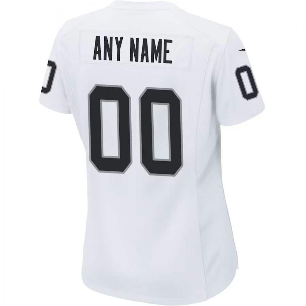Las Vegas Raiders Nike Women's Custom Game Jersey - White-FF04   NFL 