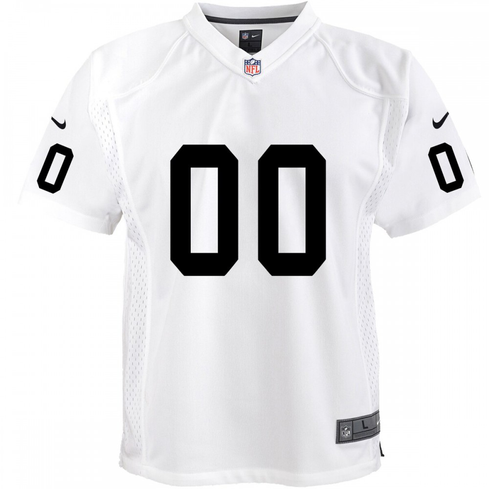 Las Vegas Raiders Nike Youth Team Custom Game Jersey - White-FF04   NFL 