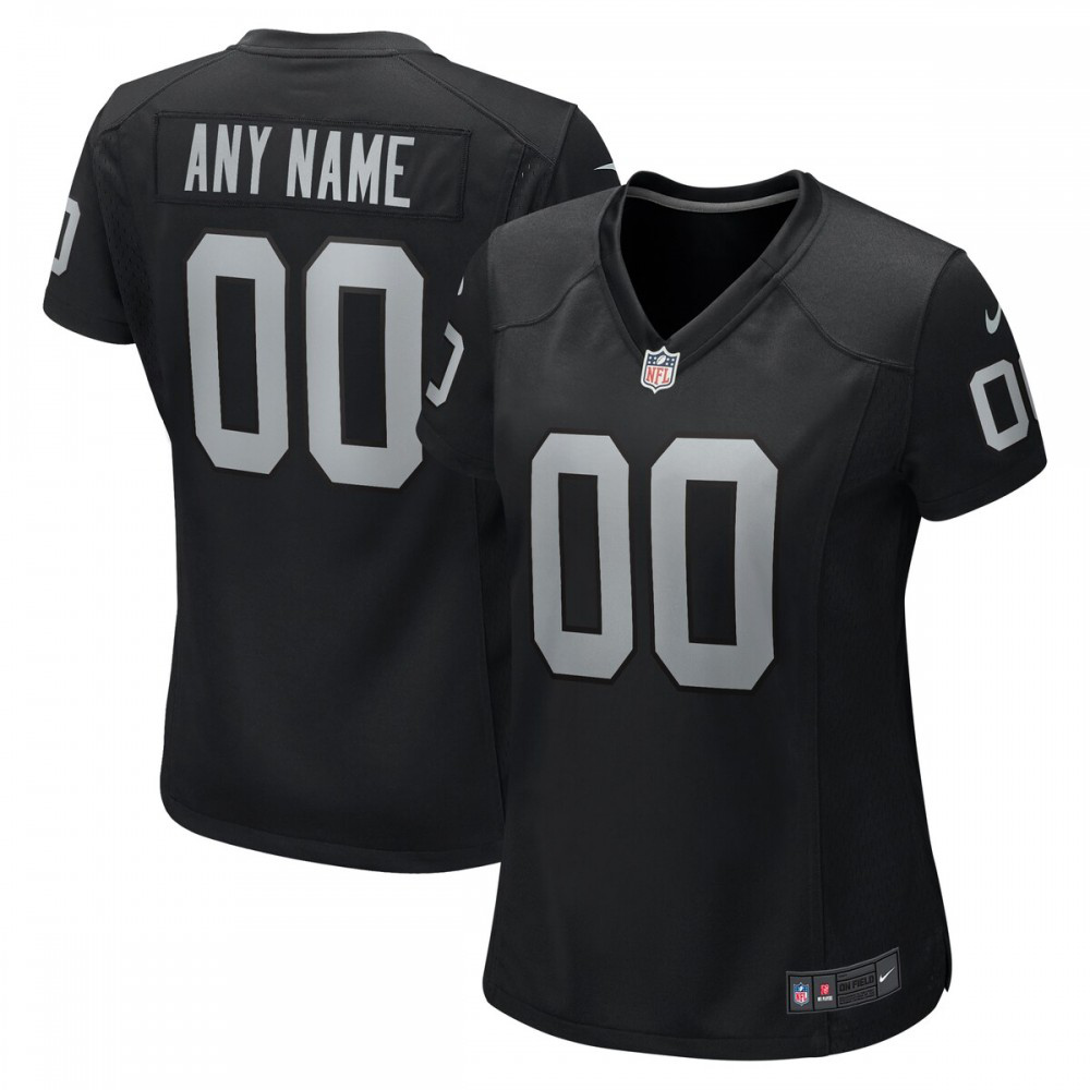 Las Vegas Raiders Nike Women's Custom Game Jersey - Black-FF04   NFL 