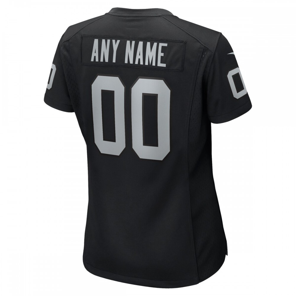 Las Vegas Raiders Nike Women's Custom Game Jersey - Black-FF04   NFL 