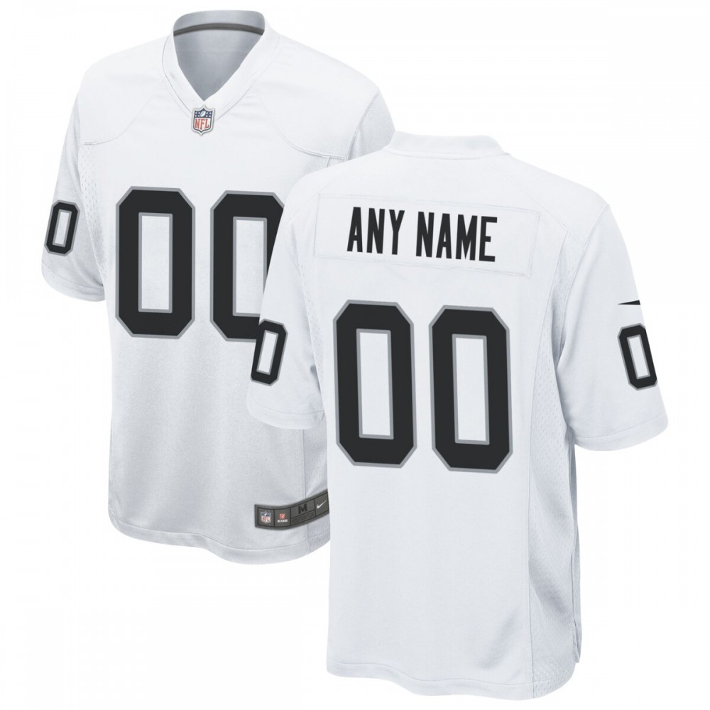 Las Vegas Raiders Nike Custom Game Jersey - White-FF04   NFL 