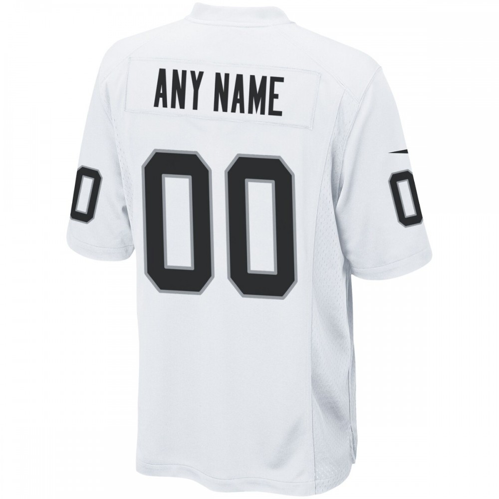 Las Vegas Raiders Nike Custom Game Jersey - White-FF04   NFL 