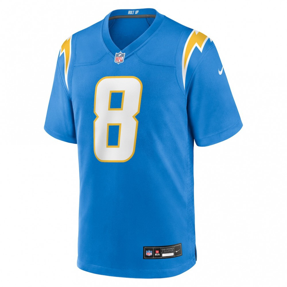 Omarion Hampton Los Angeles Chargers Nike 2025 NFL Draft First Round Pick Game Jersey - Powder Blue-FF04   NFL 