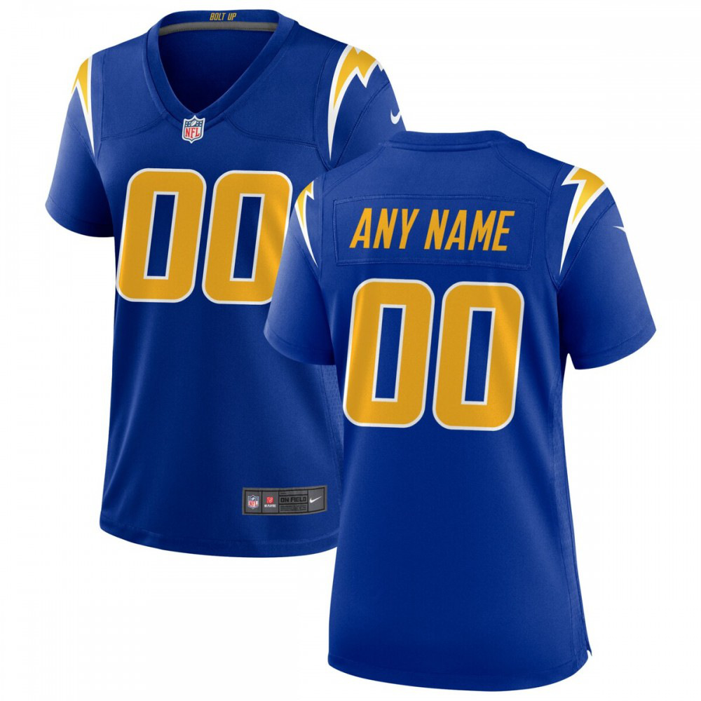 Los Angeles Chargers Nike Women's Alternate Custom Game Jersey - Royal-FF04   NFL 
