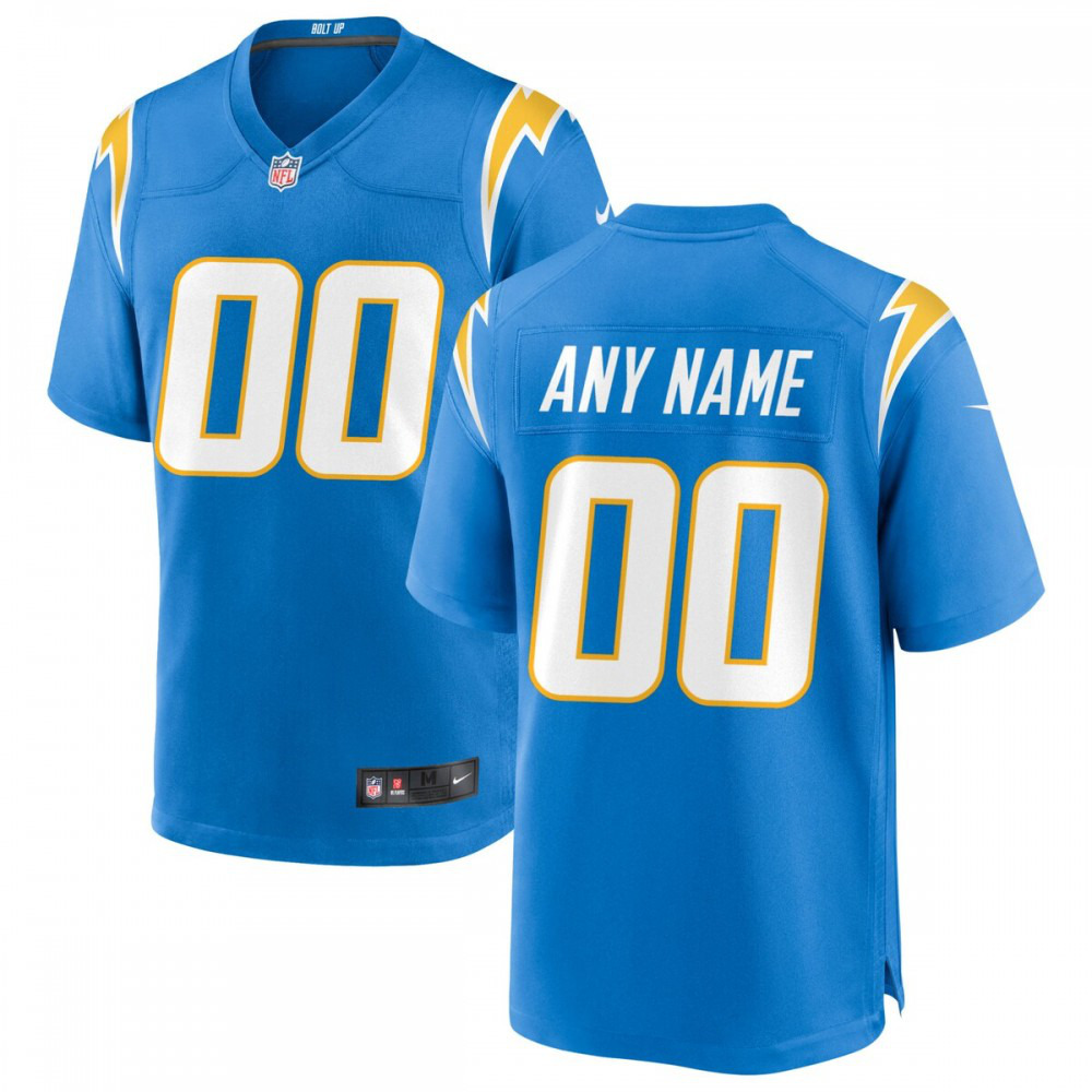 Los Angeles Chargers Nike Custom Game Jersey - Powder Blue-FF04   NFL 