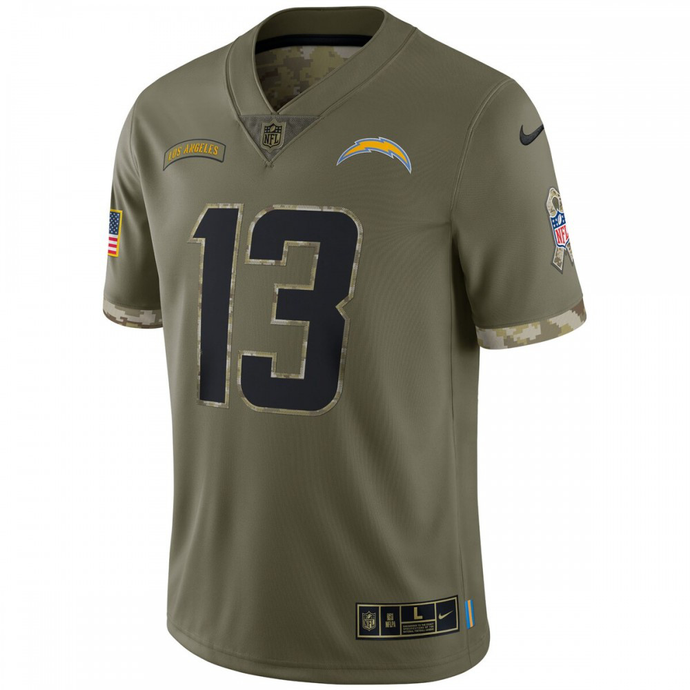 Keenan Allen Los Angeles Chargers Nike 2022 Salute To Service Limited Jersey - Olive-FF04   NFL 