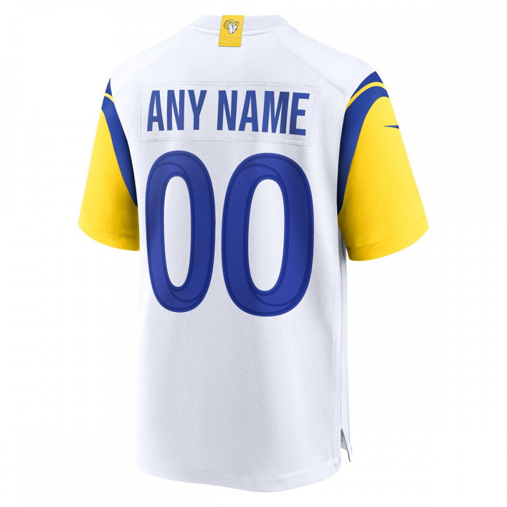 Los Angeles Rams Nike Alternate Custom Jersey - White-FF04   NFL 