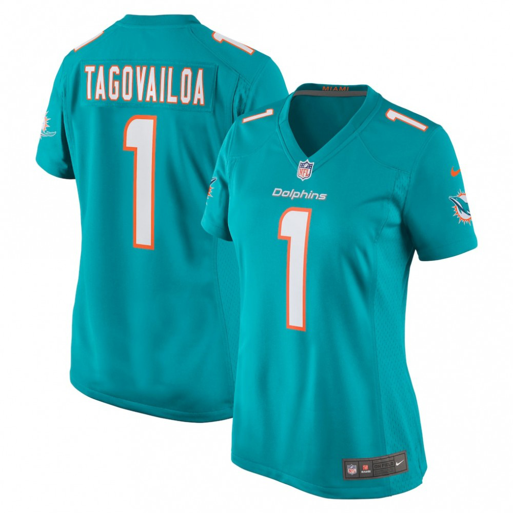 Tua Tagovailoa Miami Dolphins Nike Women's Game Jersey - Aqua-FF04   NFL 