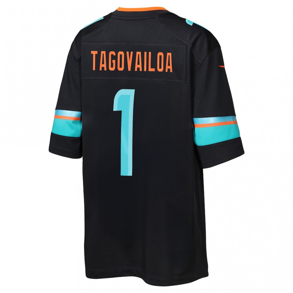 Tua Tagovailoa Miami Dolphins Nike Youth 2025 Rivalries Collection Game Jersey - Pitch Blue-FF04   NFL 