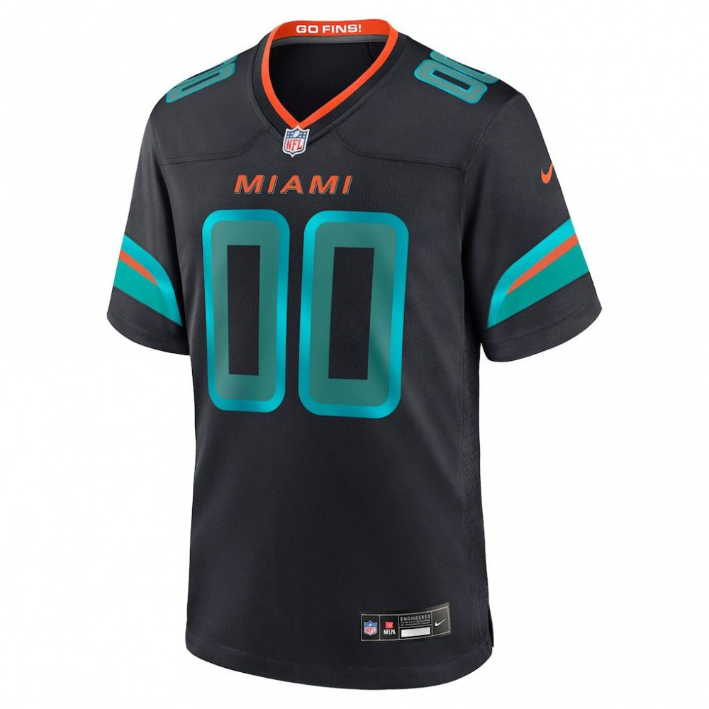 Men's Nike Pitch Blue Miami Dolphins 2025 Rivalries Collection Custom Game Jersey-FF04   NFL 