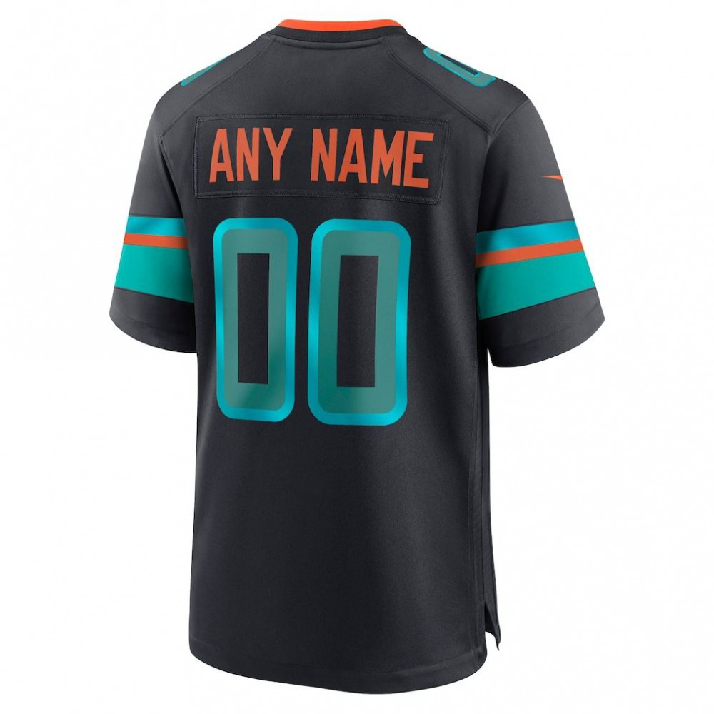 Men's Nike Pitch Blue Miami Dolphins 2025 Rivalries Collection Custom Game Jersey-FF04   NFL 
