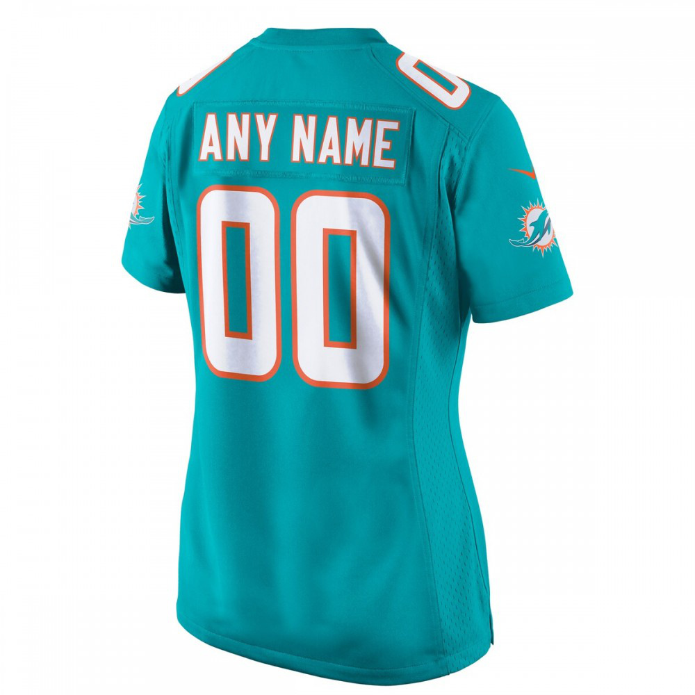 Miami Dolphins Nike Women's Custom Game Jersey - Aqua-FF04   NFL 