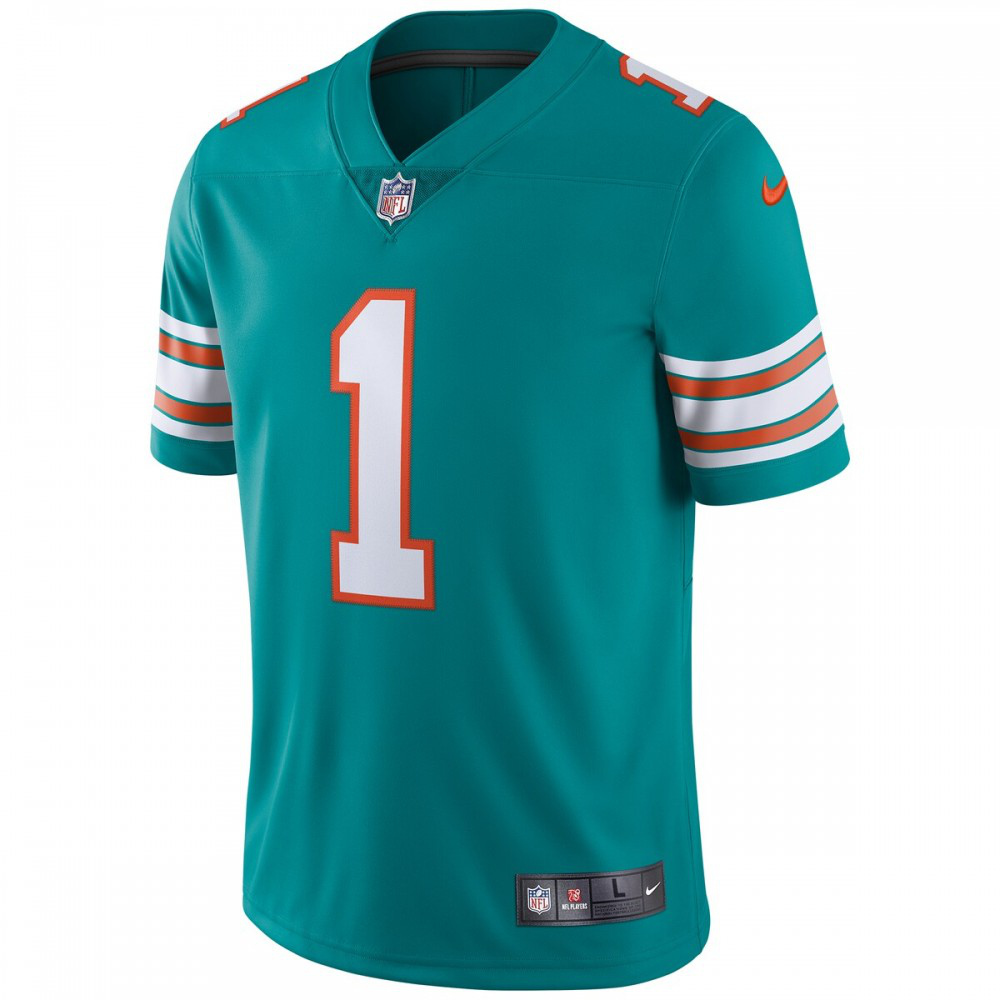 Tua Tagovailoa Miami Dolphins Nike Alternate Vapor Limited Jersey - Aqua-FF04   NFL 
