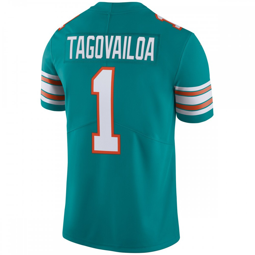 Tua Tagovailoa Miami Dolphins Nike Alternate Vapor Limited Jersey - Aqua-FF04   NFL 