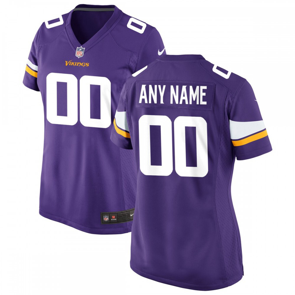 Minnesota Vikings Nike Women's Custom Game Jersey - Purple-FF04   NFL 