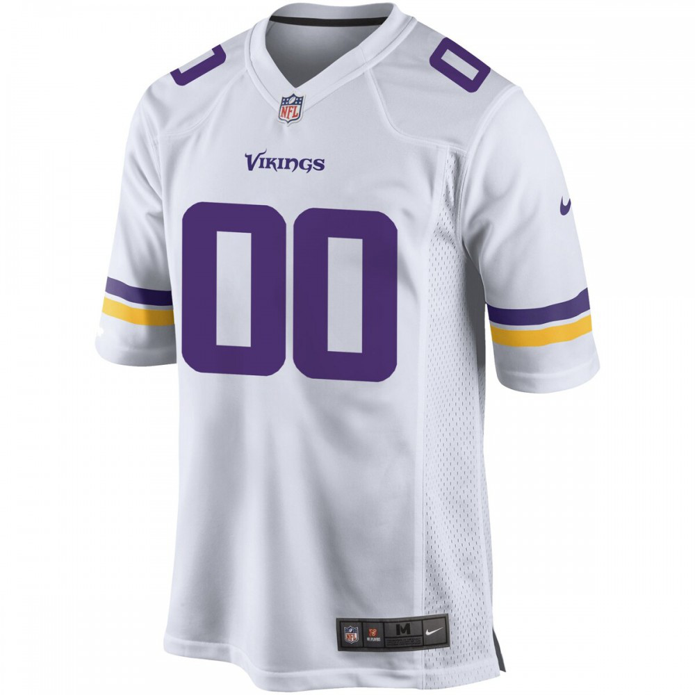 Minnesota Vikings Nike Custom Game Jersey - White-FF04   NFL 