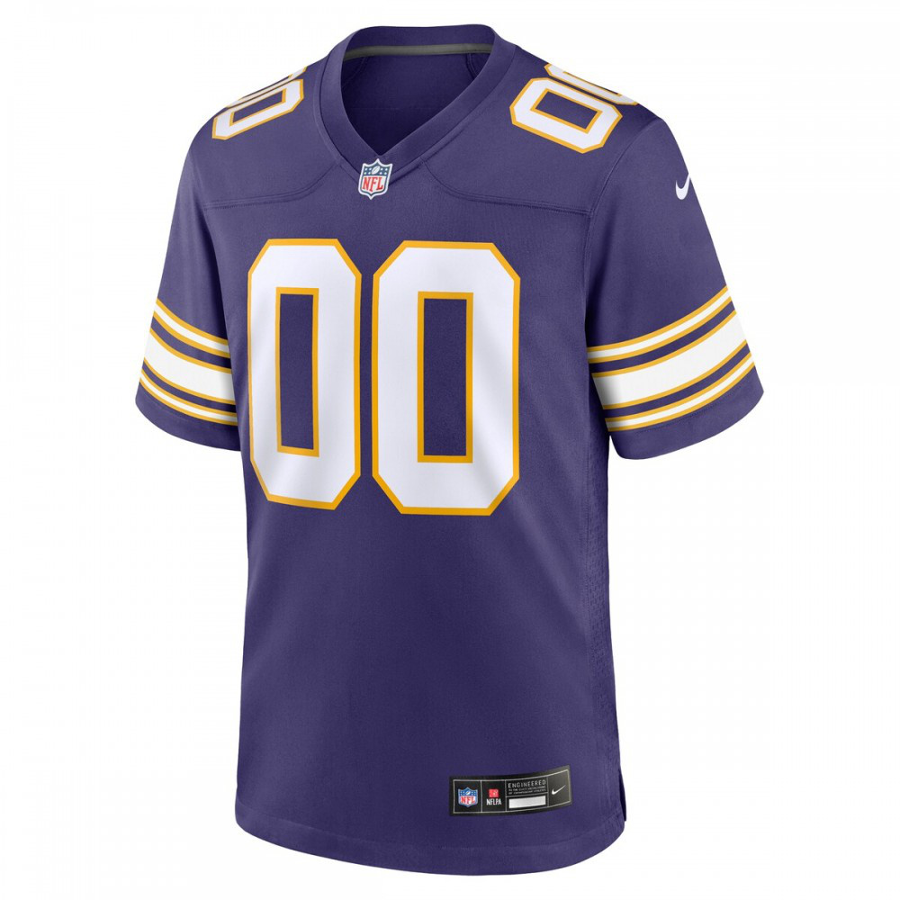 Minnesota Vikings Nike Classic Custom Game Jersey - Purple-FF04   NFL 