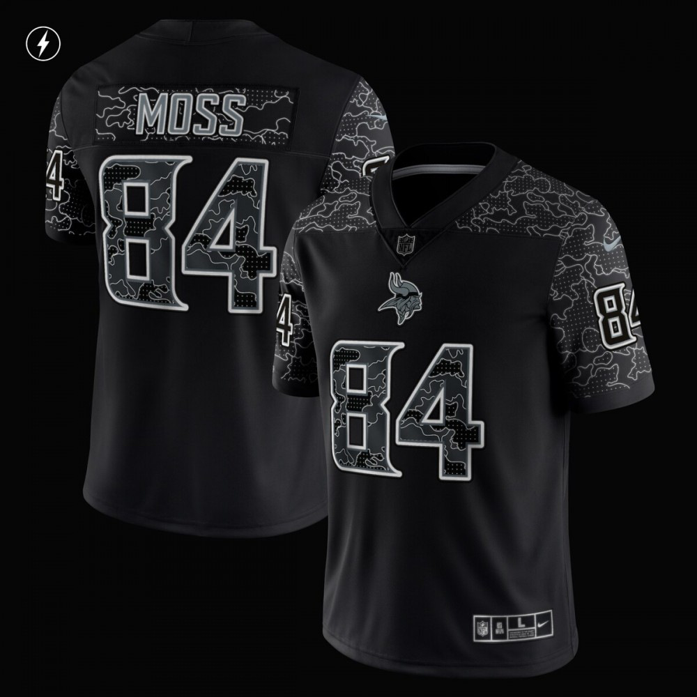 Randy Moss Minnesota Vikings Nike Retired Player RFLCTV Limited Jersey - Black-FF04   NFL 