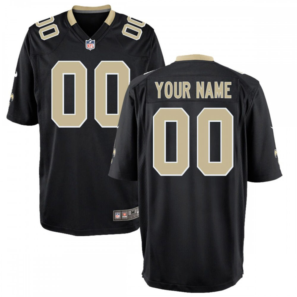New Orleans Saints Nike Youth Custom Game Jersey - Black-FF04   NFL 