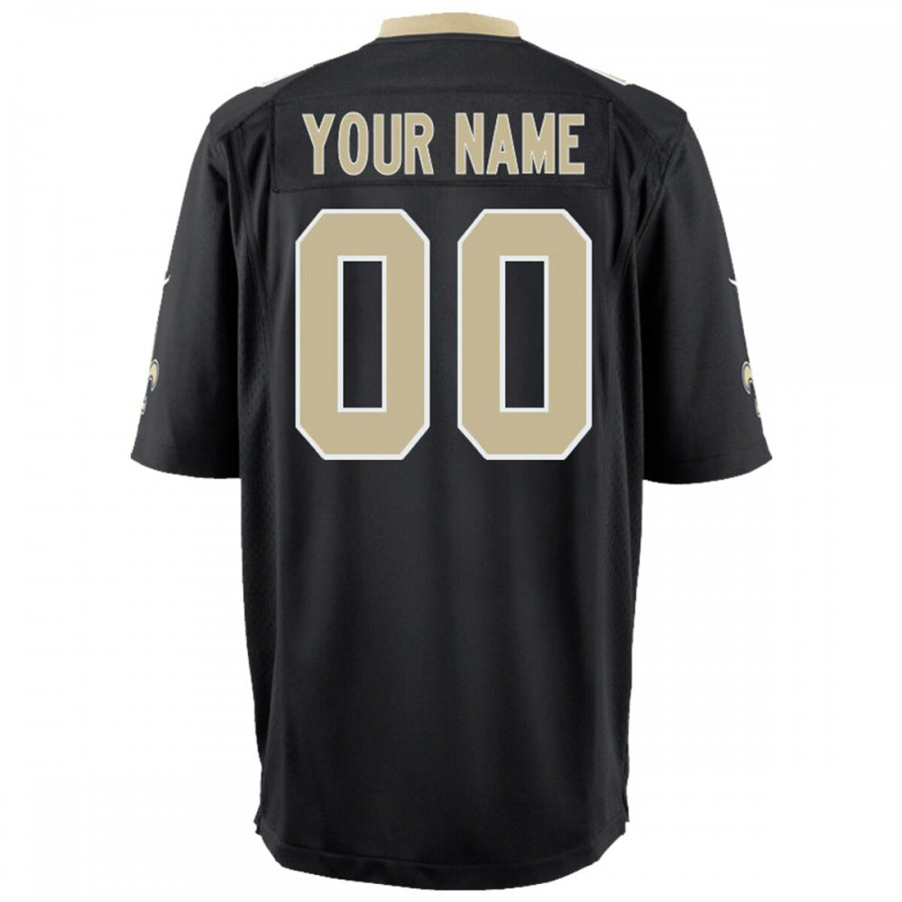 New Orleans Saints Nike Youth Custom Game Jersey - Black-FF04   NFL 
