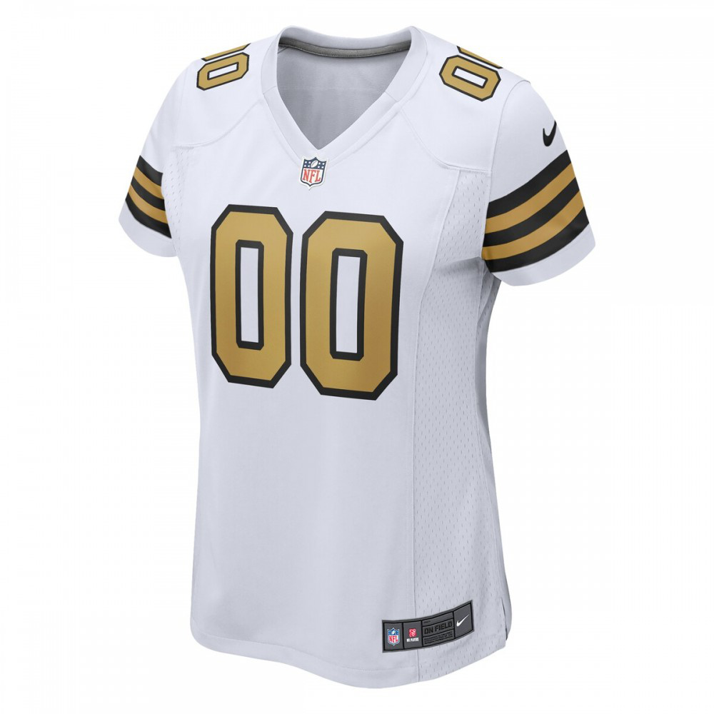 New Orleans Saints Nike Women's Alternate Custom Game Jersey - White-FF04   NFL 
